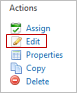 Action menu - Edit
