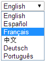 Language options